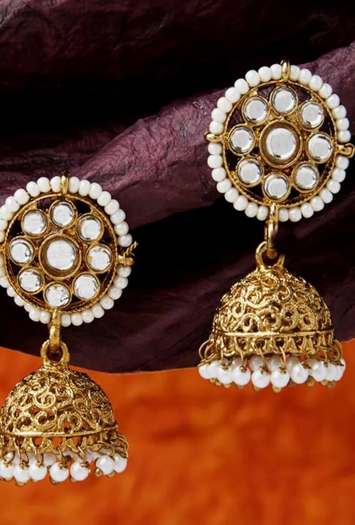 FIDA Embellished Jhumkas