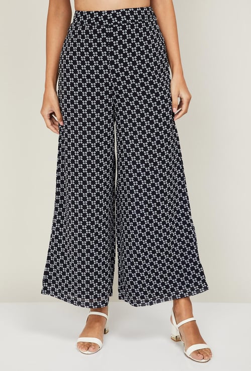 INDYA Women Printed Elasticated Palazzos
