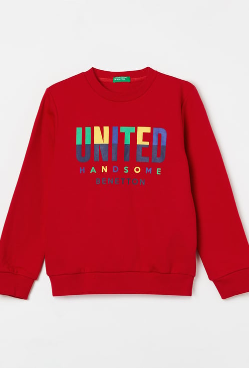 UNITED COLORS OF BENETTON Boys Printed Full Sleeves Sweatshirt