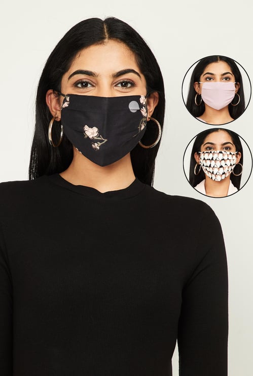 GINGER Women 2-Layered Anti-Dust Masks - Pack of 3 Pcs