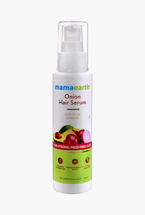 MAMAEARTH Onion Hair Serum with Biotin for Frizz-Free Hair - 100ml