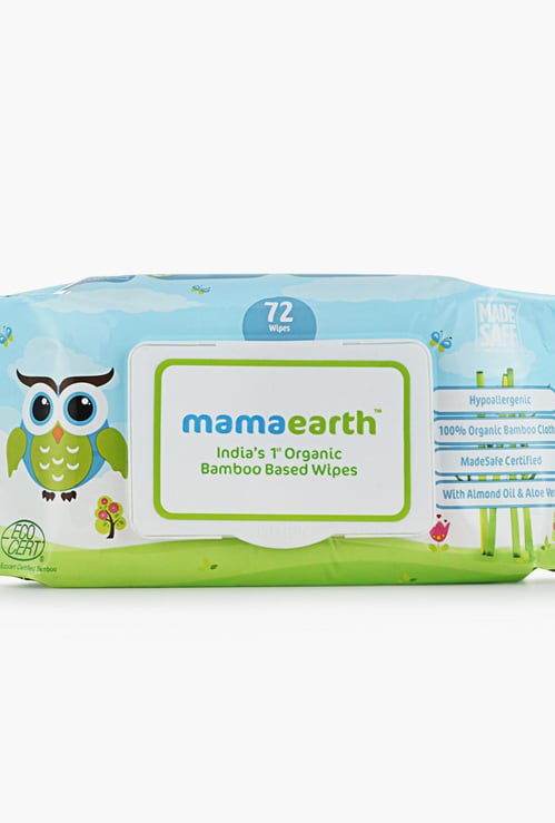 MAMAEARTH India's First Organic Bamboo Based Baby Wipes - Pack of 72
