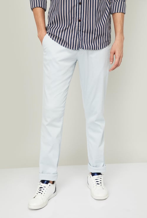 COLORPLUS Women Textured Super Slim Fit Trousers