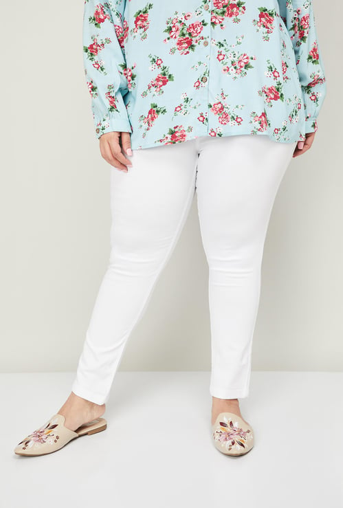NEXUS Women Plus-Size Solid Skinny Fit Jeans
