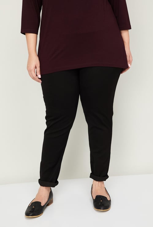 NEXUS Women Plus-Size Solid Skinny Fit Jeans