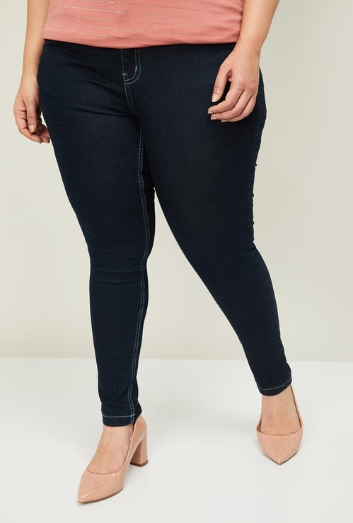 NEXUS Women Plus-Size Solid Skinny Fit Jeans