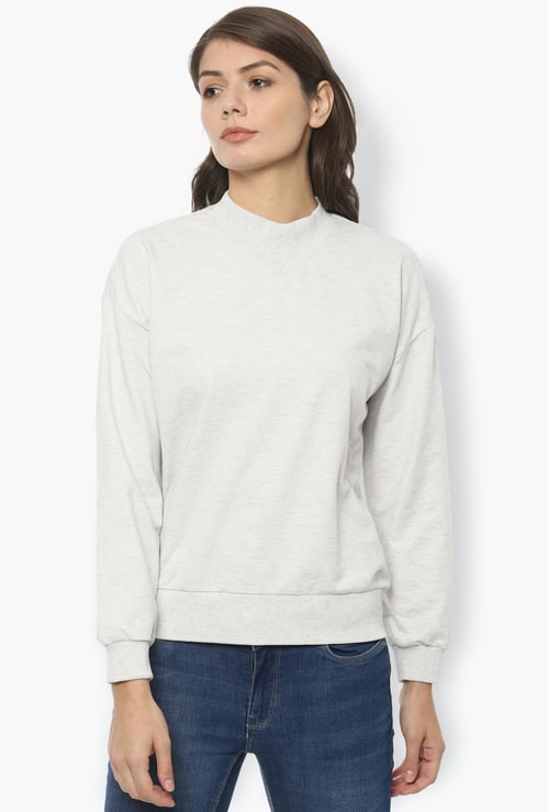 VAN HEUSEN Women Textured Drop-Shoulder Sweatshirt