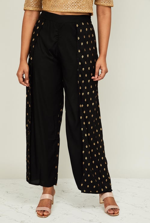 NEERUS Women Printed Elasticated Palazzos