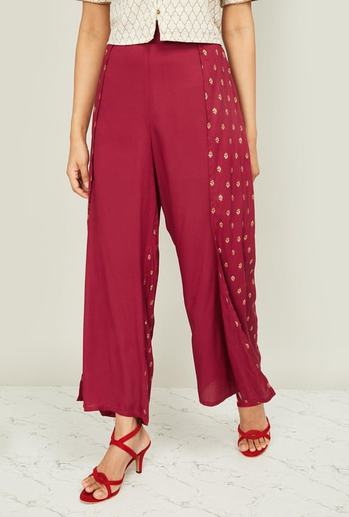 NEERUS Women Printed Elasticated Palazzos