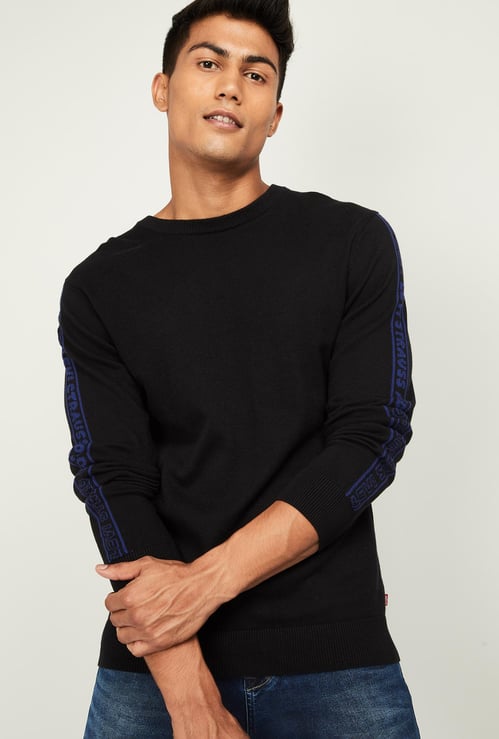LEVI'S Men Textured Full Sleeves Sweater