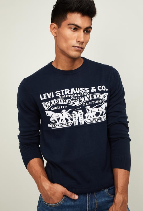 LEVI'S Men Printed Full Sleeves Sweater