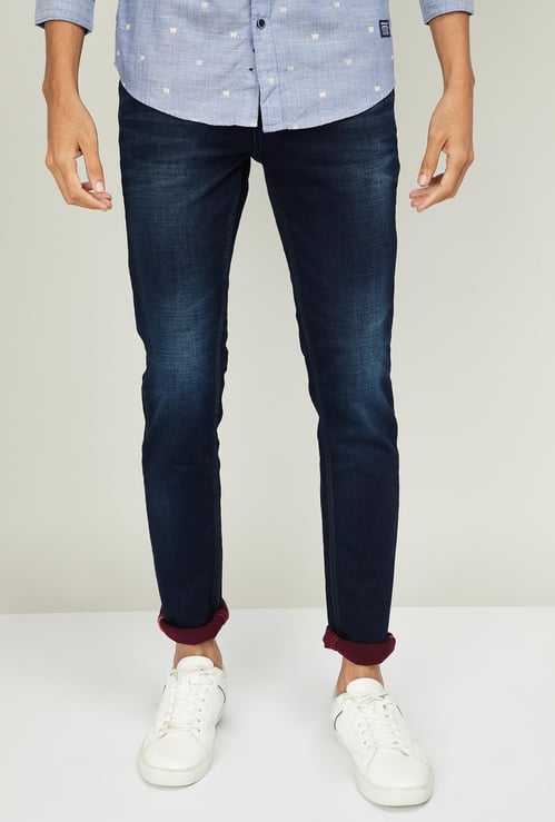 KILLER Men Dark Washed Skinny Jeans