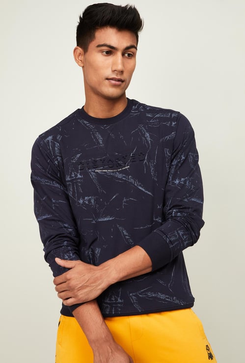 STATUS QUO Men High-Density Print Regular Fit T-shirt