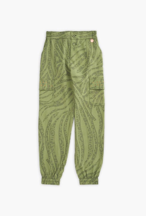 ANGEL & ROCKET Girls Printed Joggers with Flap Pockets