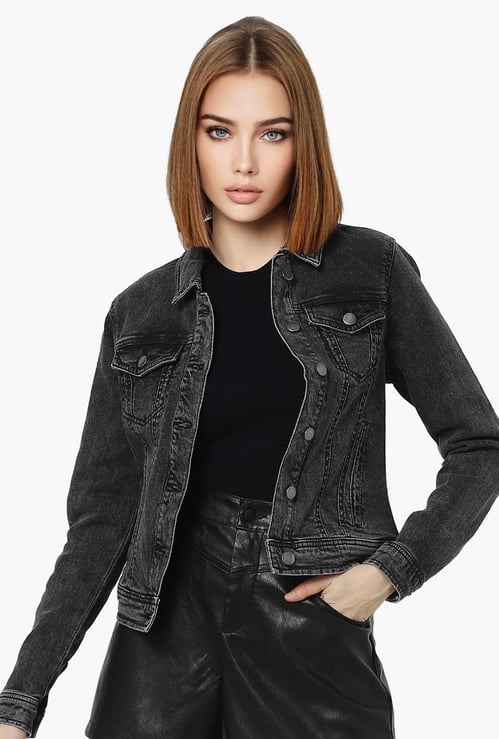 ONLY Women Dark Washed Denim Jacket
