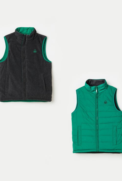 UNITED COLORS OF BENETTON Boys Reversible Padded Gilet Jacket