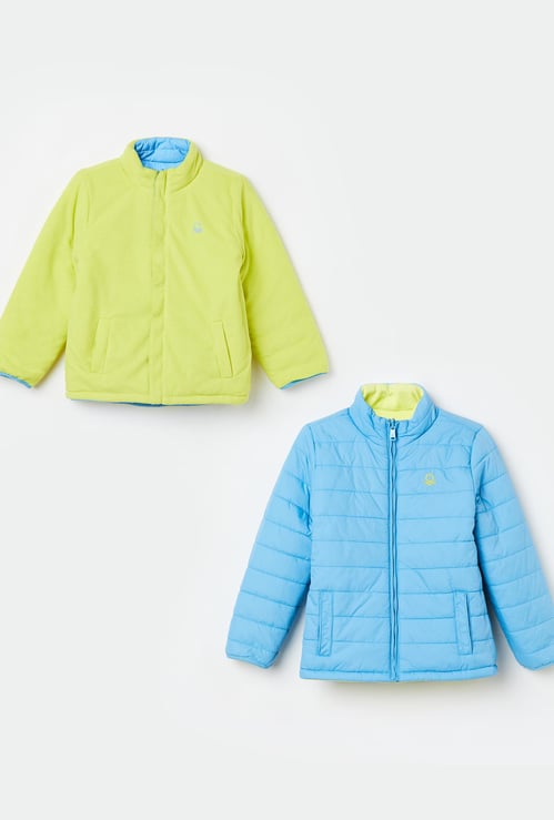 UNITED COLORS OF BENETTON Boys Quilted Reversible Jacket