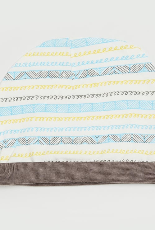 FS MINI KLUB Boys Printed Beanie - Set of 2