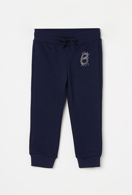 UNITED COLORS OF BENETTON Girls Embellished Drawstring Waist Joggers