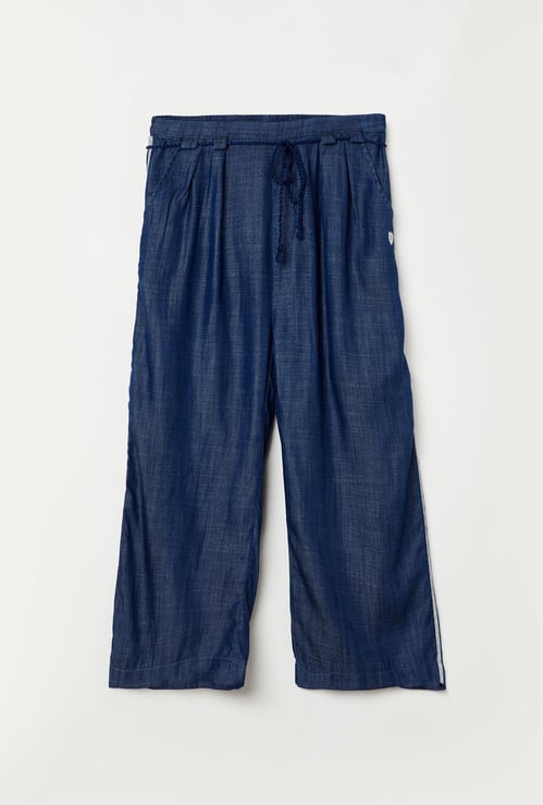 PEPE JEANS Girls Solid Elasticated Flared Pants