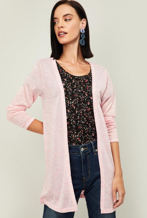 BOSSINI Women Solid Open-Front Shrug