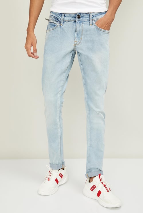 WRANGLER Men Stonewashed Skinny Fit Jeans