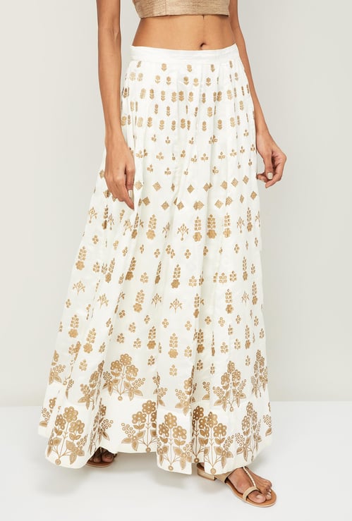 SPAN Women Printed Maxi Skirt