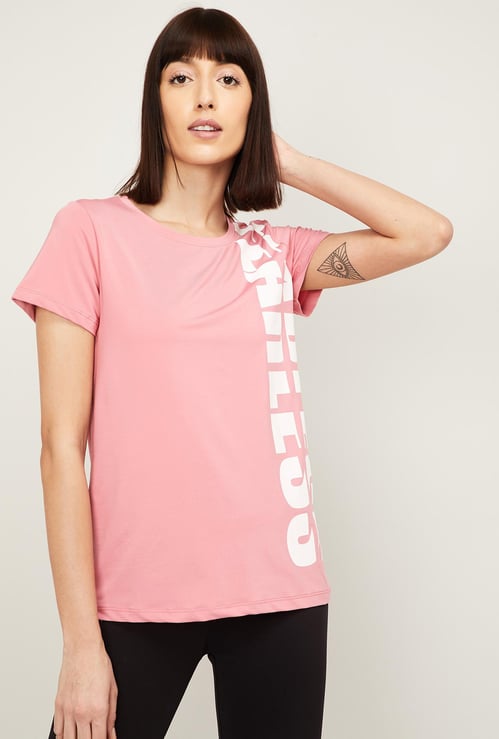 KAPPA Women Typographic Print Short Sleeves T-shirt
