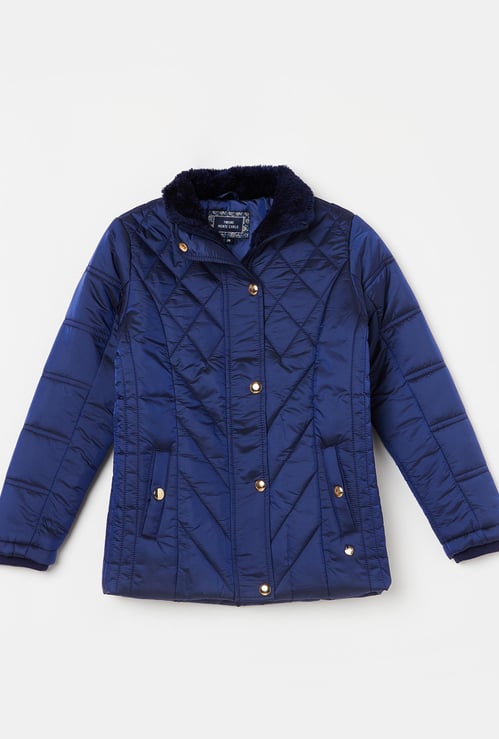 MONTE CARLO Girls Solid Quilted Jacket