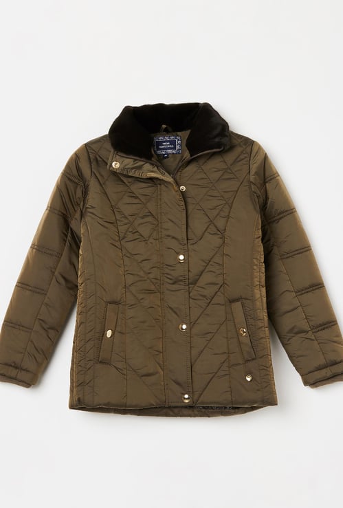 MONTE CARLO Girls Solid Quilted Jacket
