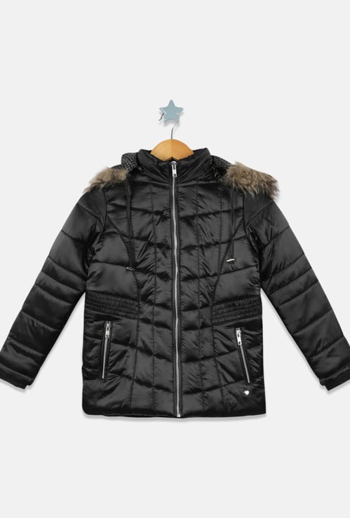 MONTE CARLO Girls Solid Quilted Jacket
