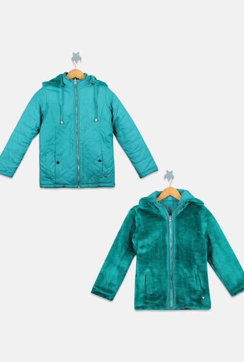MONTE CARLO Boys Hooded Reversible Jacket- Pack of 2