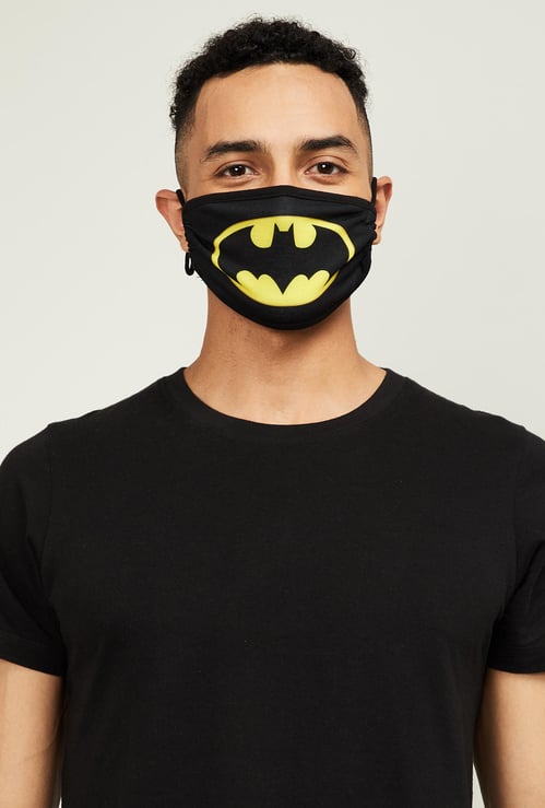 FREE AUTHORITY Men Printed Face Mask with Adjustable Ear Loops