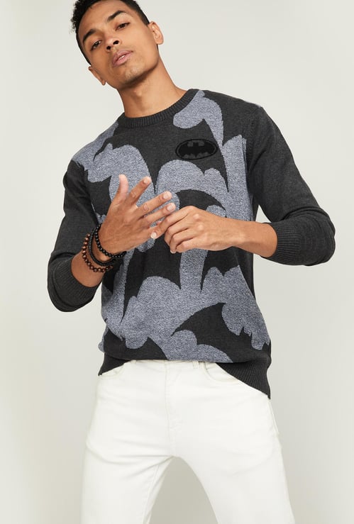 FREE AUTHORITY Men Textured Full Sleeves Sweater