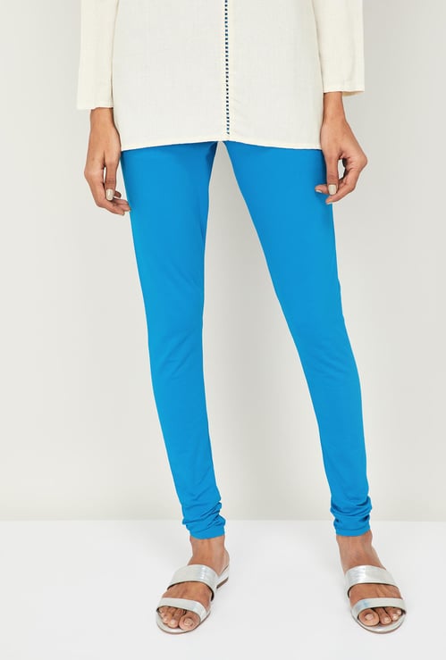 BIBA Women Solid Knitted Churidar