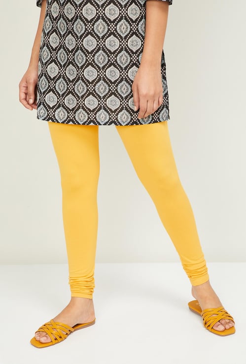 BIBA Women Solid Knitted Churidar
