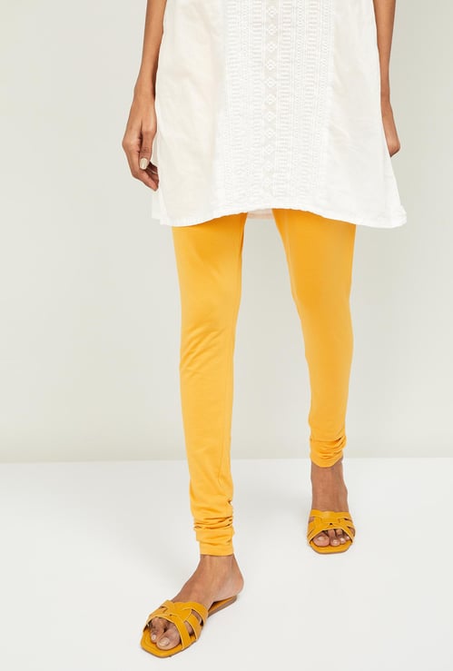 BIBA Women Solid Knitted Churidar