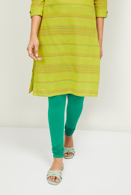 BIBA Women Solid Knitted Churidar