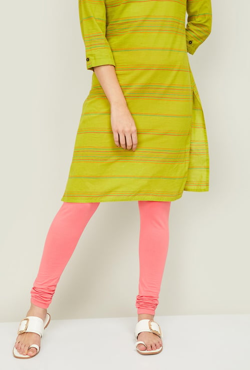 BIBA Women Solid Knitted Churidar