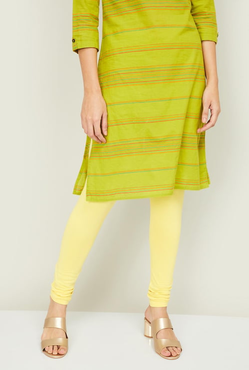 BIBA Women Solid Knitted Churidar