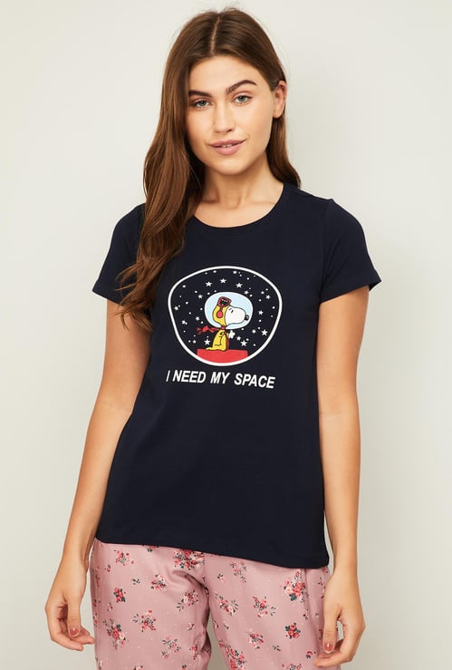 GINGER Women Printed Lounge T-Shirt