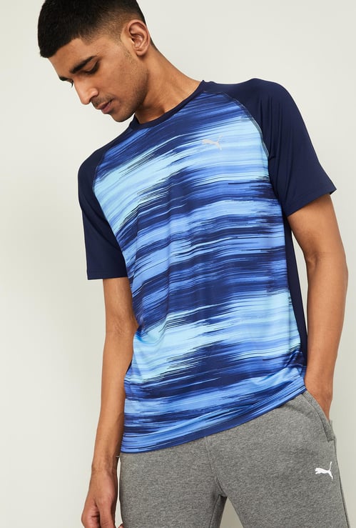 PUMA Men Striped Slim Fit T-shirt
