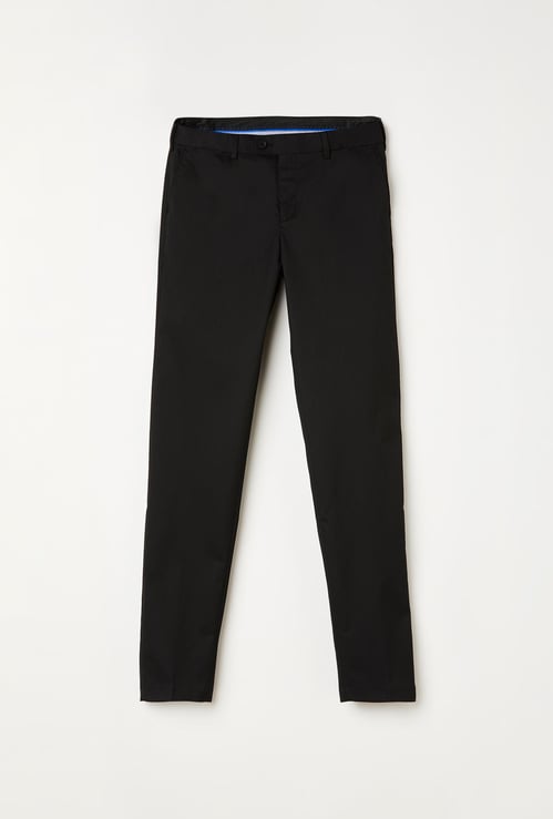 FAME FOREVER KIDS Boys Solid Flat-Front Slim Fit Trousers