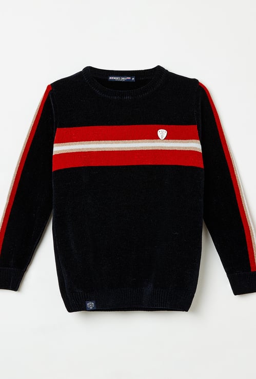 MONTE CARLO Boys Textured Colourblock Sweater