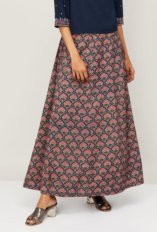 SPAN Women Printed A-Line Ethnic Skirt