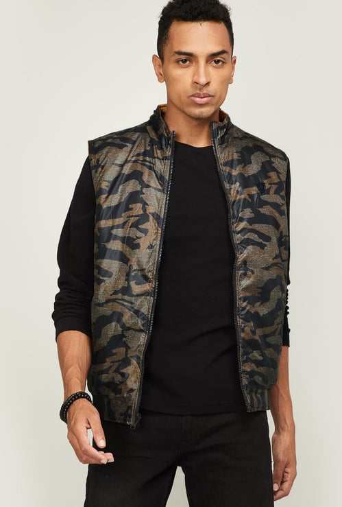 KILLER Men Printed Sleeveless Jacket