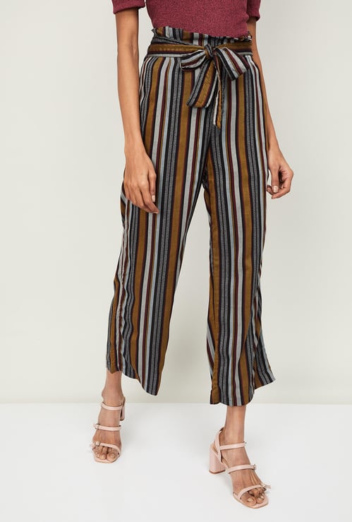 CODE Women Striped Flared Pants