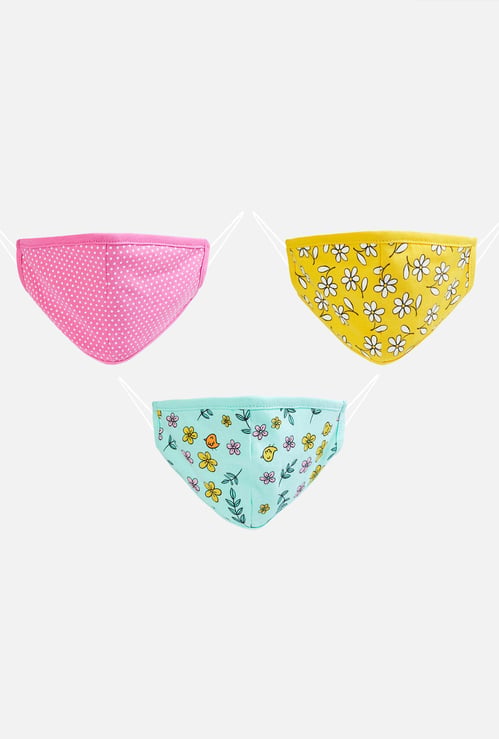 FAME FOREVER KIDS Girls Melt-Blown Anti-Bacterial Masks - Pack of 3