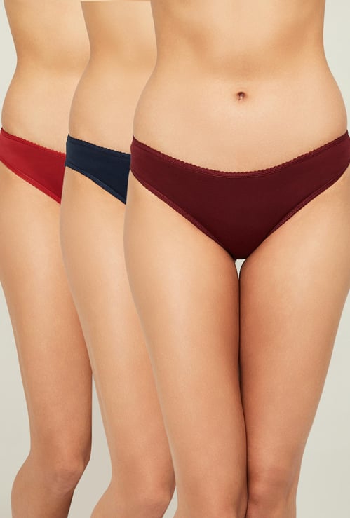 GINGER Women Solid Assorted Panties- Pack of 3