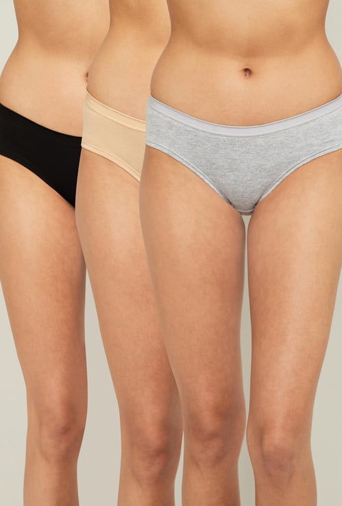 GINGER Solid Women Hipster Panties - Pack of 3